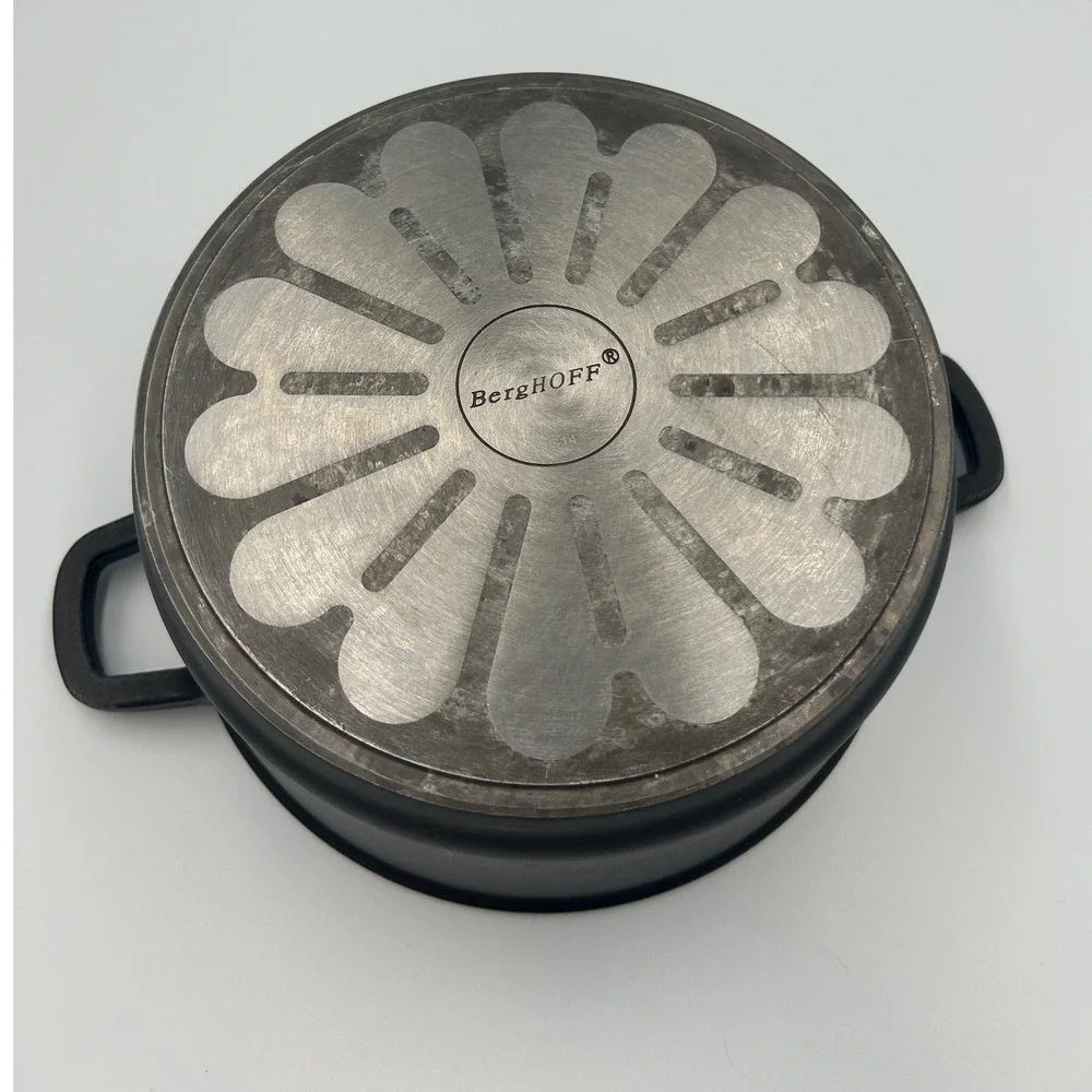 BergHOFF Non-Stick Stockpot‎ with Glass Lid Speckled Black Dutch Oven Casserole